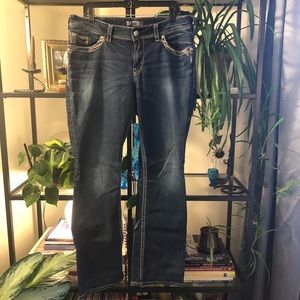 Silver Jeans - Petite Boot Cut Decorated Jeans